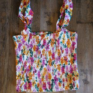 PINK Victoria's Secret Floral Print Crop Tank Top
